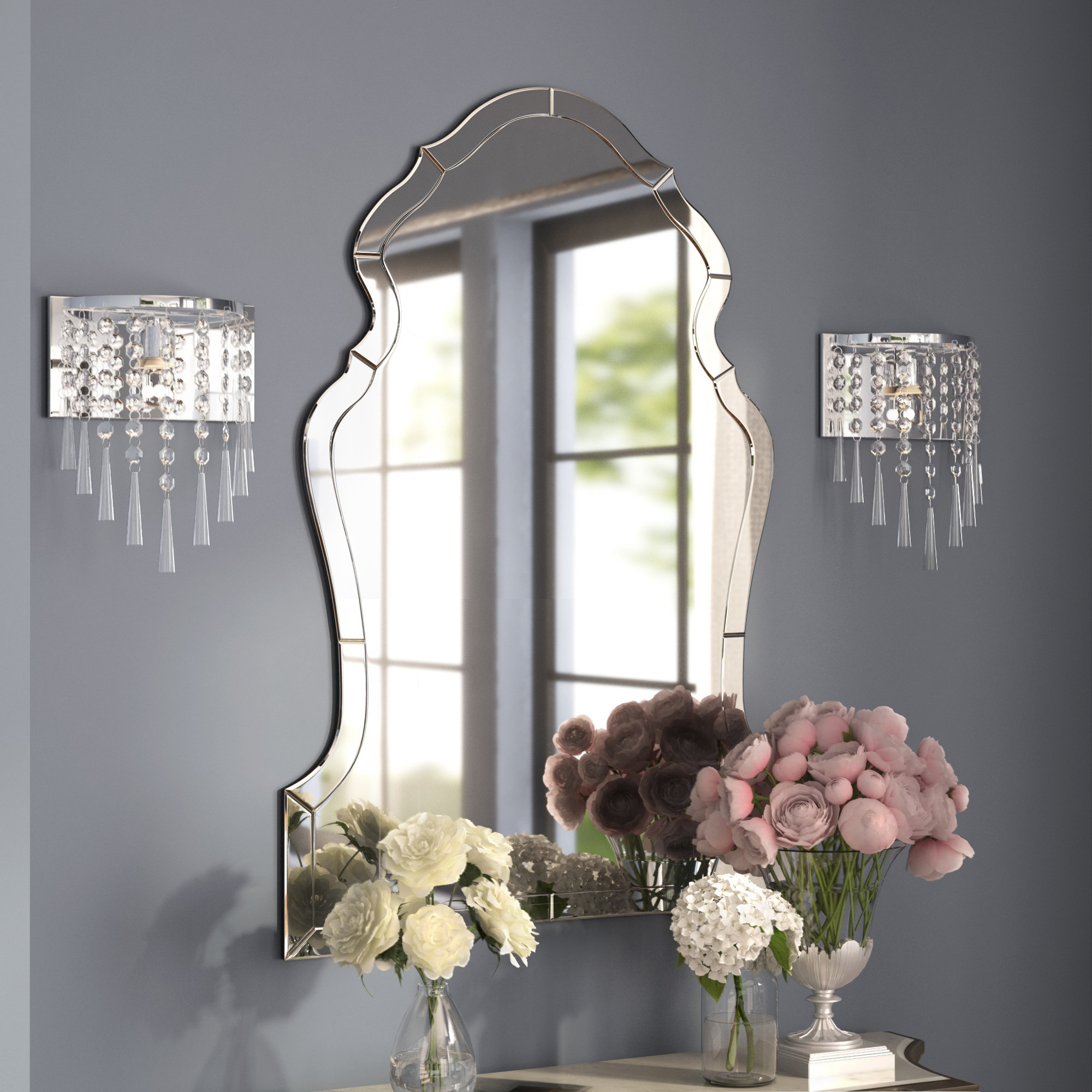 Mercer41 Wood Flat Wall Mirror & Reviews | Wayfair