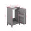Meuble-lavabo autoportant de 20 po avec lavabo en céramique, 1 porte à fermeture douce et beaucoup de rangement-832602841