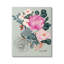 Oiseau et pivoines sur toile verte par Hannah, impression-93925432-93925433