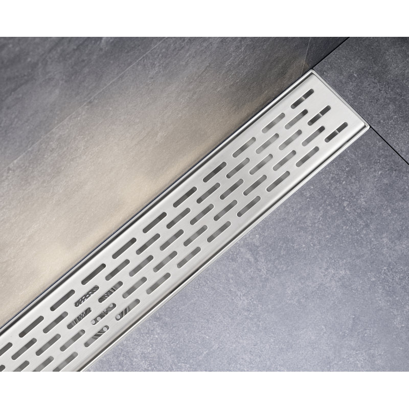 Drain de douche à grille linéaire, Brossé