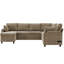 Canapé modulaire 109,9 po Canapé-lit polyvalent Canapé-lit en forme de U avec un grand espace de rangement, deux porte-gobelets et des ports de chargement pour le salon