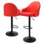 Tabourets de bar pivotants en cuir synthétique, tabourets de bar réglables à hauteur de comptoir avec dossier et repose-pieds-1156320169