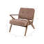 Méridienne moderne en bois massif Burnes, dossier et sièges de siège orange, l 33,5 po x P 30,5 po, H 32,5 po-121264355