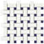 Metro Basket Weave Dog Bone Porcelain Mosaic Wall & Floor Tile-35927574