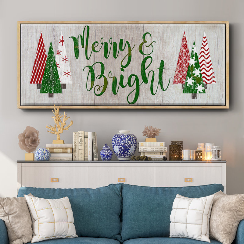 Merry & Bright - toile encadrée, H 20 po x l 50 po