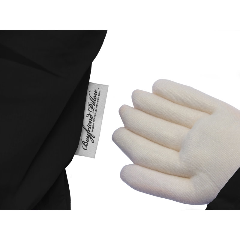 Coussin en coton Boyfriend, Noir
