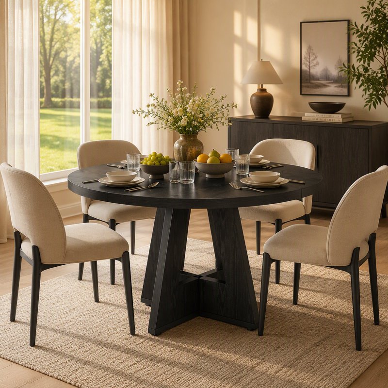 Table de salle à manger (table seulement), Noir