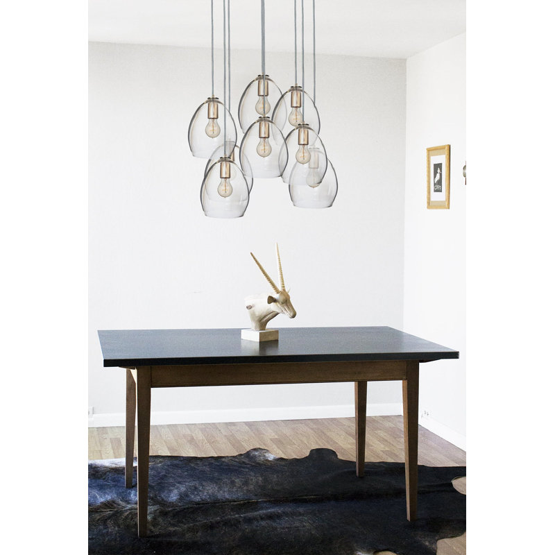 Orb 8 - Light Chandelier, Nickel, 84" H x 24" W x 24" D