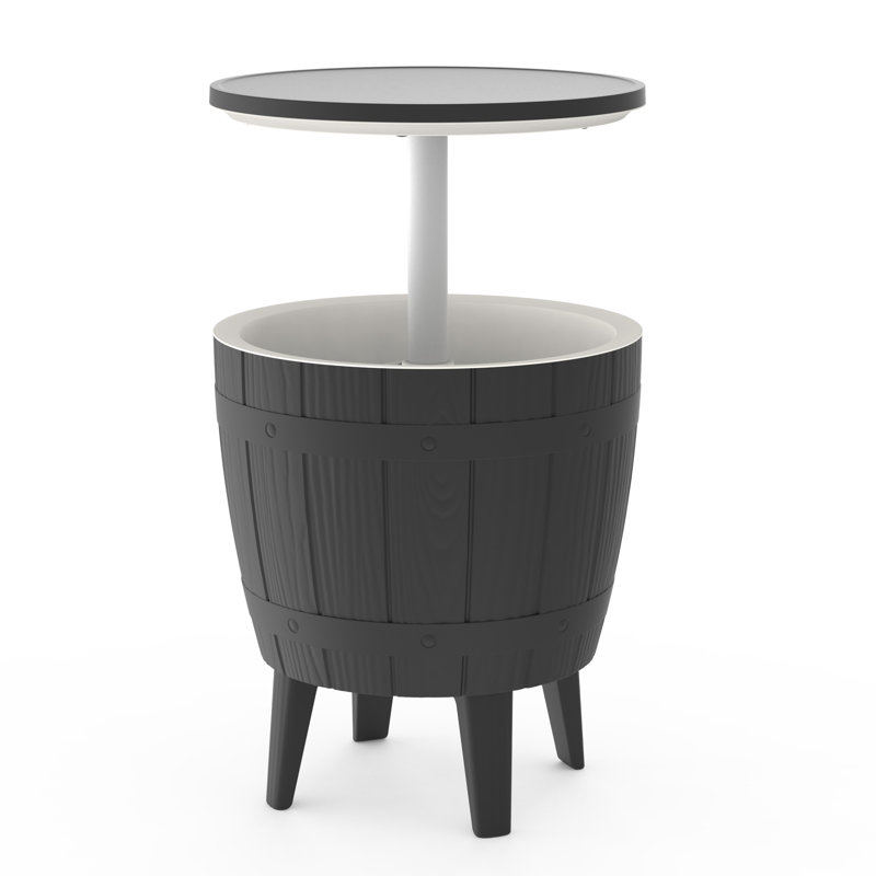 Resin Patio Ice Bucket With Extendable Tabletop