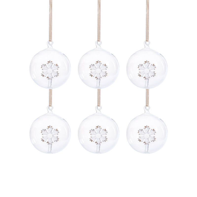 Boule en verre, H 3,25 po x l 3,25 po x P 3,25 po