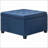 Ottoman with Storage Flip Top, Vintage Tufted Navy Blue Fabric, Eucalyptus Wood Frame for Living Room Entryway Bedroom | Black | Wood