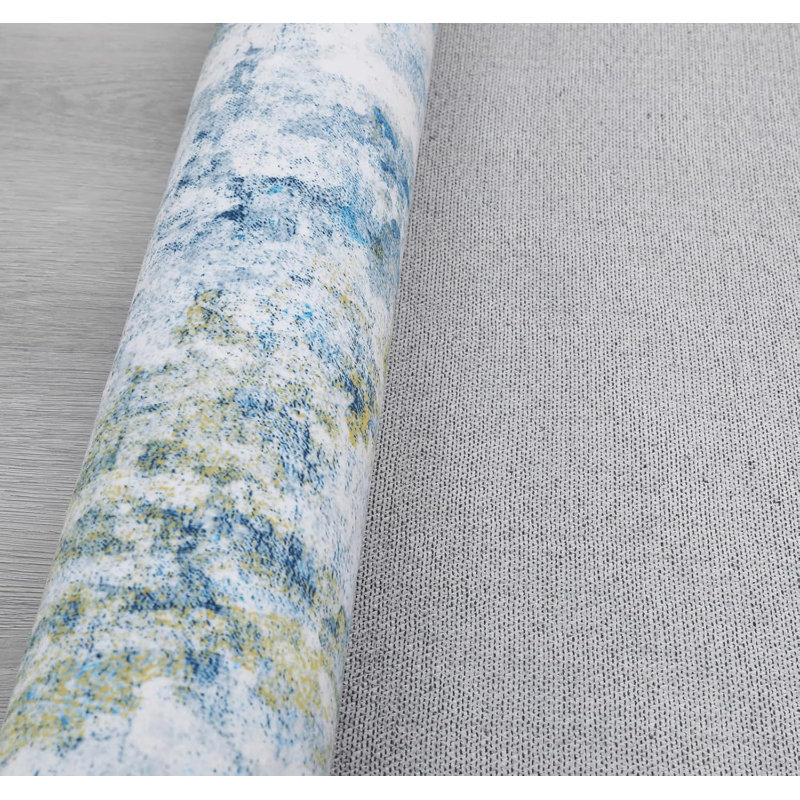 5×7Ft Rug Washable Area Rugs Modern Abstract Carpet for Living Room, Non-Slip Backing, Soft, Stain Resistant Floor Rug for Bedroom, Office, Grey