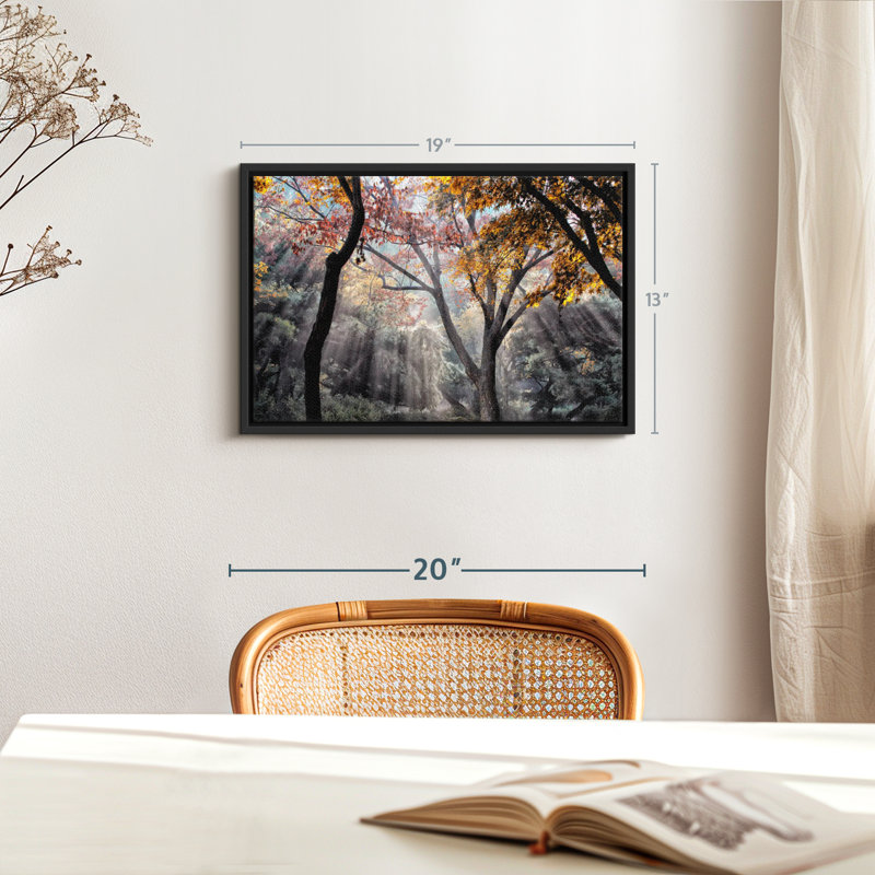 Impression sur toile Forest Sun Rays, H 19 po x l 13 po
