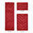 Branston Premium 100% Cotton 1990 GSM 3-Piece Tufted Chevron Bath Rug Set with Non-Slip Spray Latex Backing, OEKO-TEX® Certified, Super Absorbent & Machine Washable, Red-1287486994-1287487002