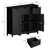 Multifunctional Storage Cabinet In Black, Made Of Particle Board, With Drawers And Adjustable Shelves, For Living Room, Bedroom, Bathroom, 35.76 In. Width, 8.3 Package Height Black Accent Shelves-409642930