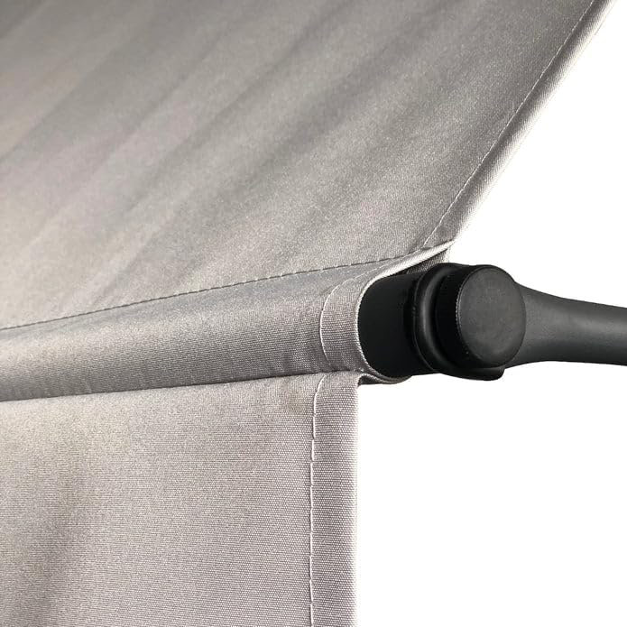 Dakota Fields 200cm W x 150cm D Polyester Cover Retractable Patio Awning, Grey