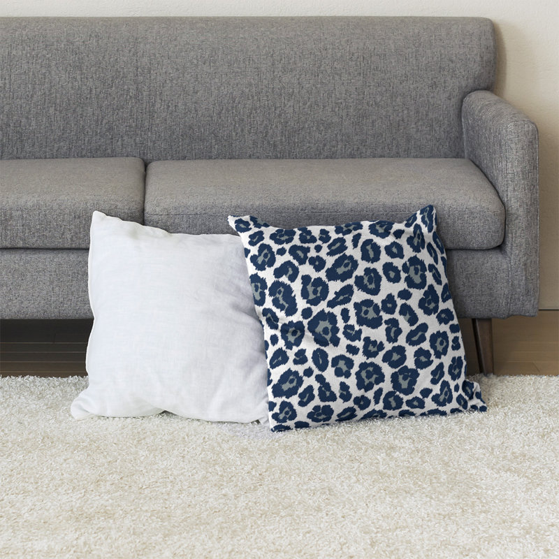 Housse et insert de coussin extérieur Fly, 36 po x 36 po, Blanc / Noir / Argent