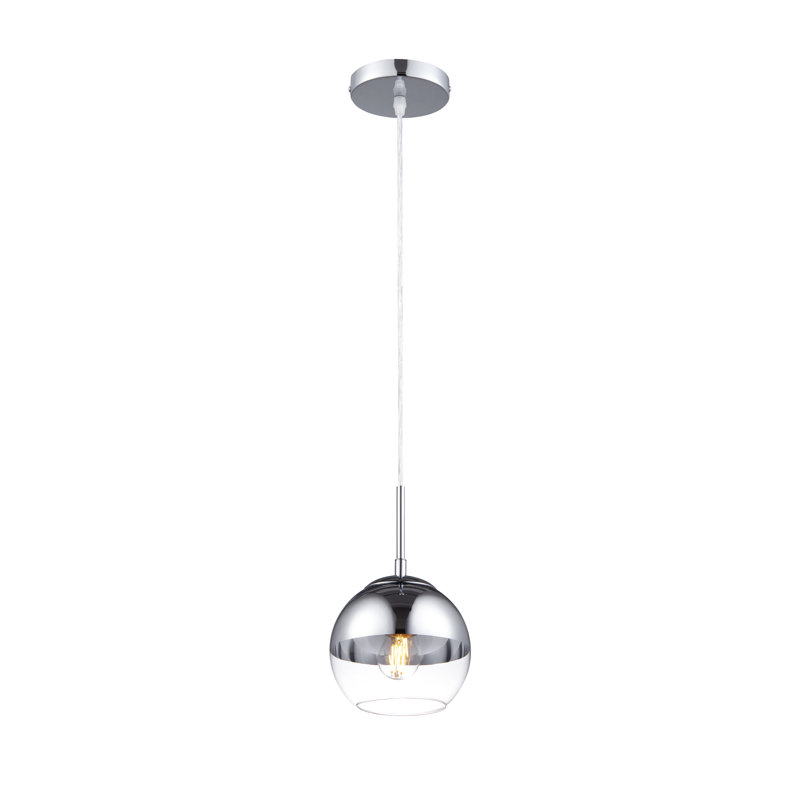 Luminaire suspendu 1 lumière à 1 lumière, Argent