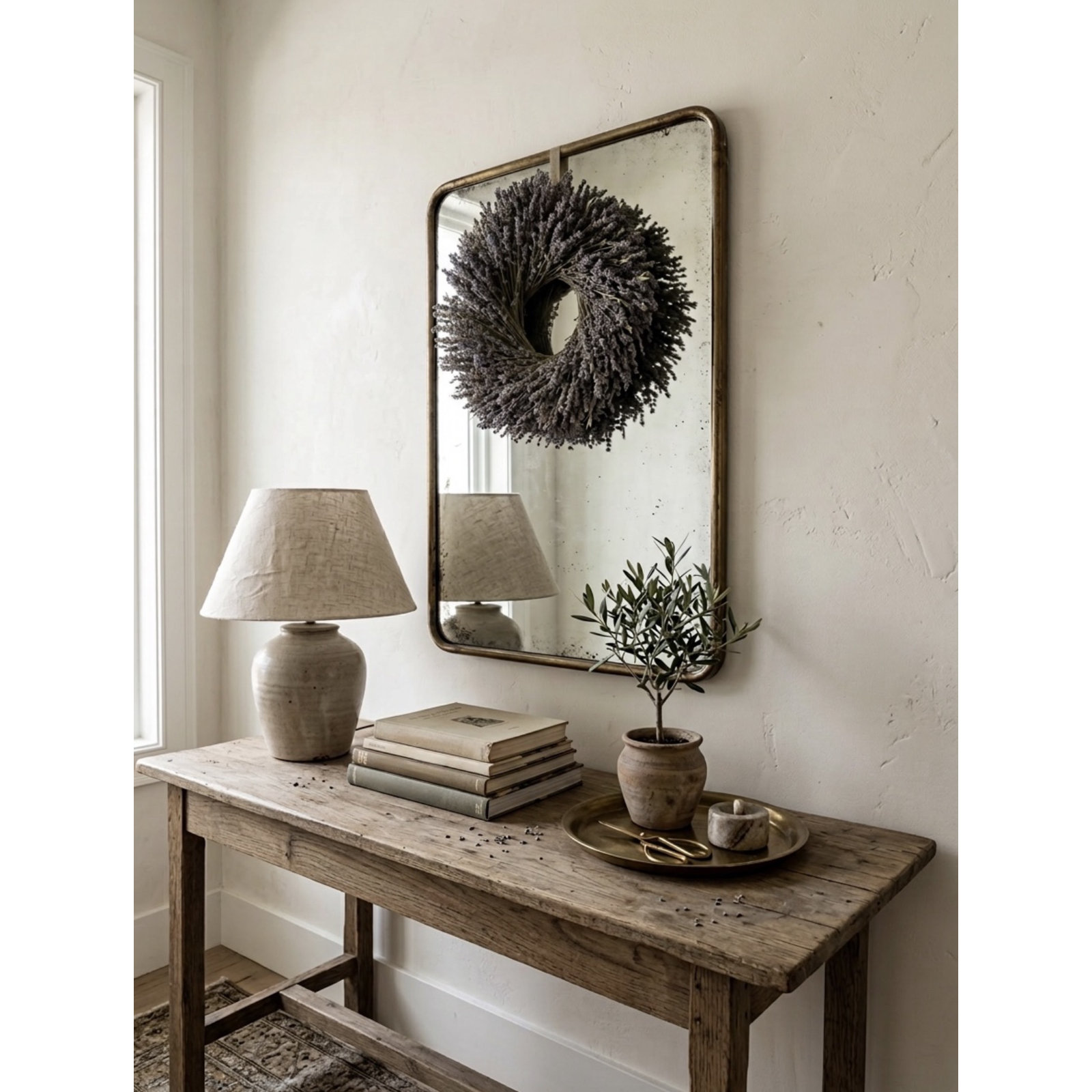 Springtime 20'' Handcrafted Dried Lavender Wreath
