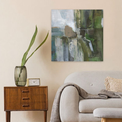 «Contemporary Forest Feel I» avec art bleu abstrait