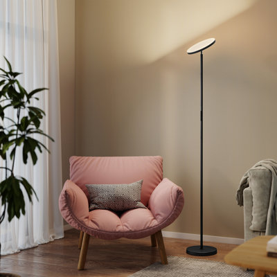 177cm Powder Coated Torchiere Floor Lamp