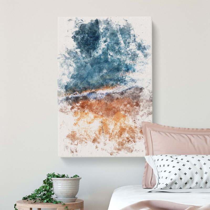 Alone Upon The Beach - Wrapped Canvas Painting, 60cm H x 40cm W x 3cm D