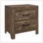 Table de chevet 1 pièce avec tiroirs en queue d'aronde et quincaillerie en métal noir, parfaite pour le rangement et le style de la chambre à coucher.-1234538276