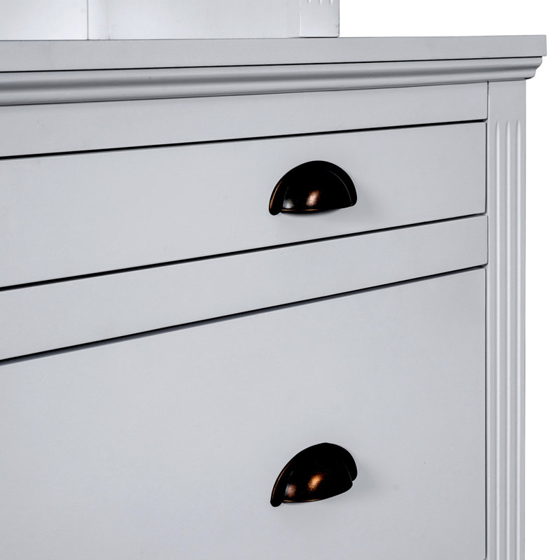 White Adjustable Corner Wood Bookcase Suite with LED Lighting
