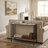 36 Inch Industrial 2 Tier Entryway Console Table With Premium Sintered Stone Tabletop For Foyer Hallway Living Room Apartment