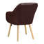 Fauteuil à oreilles en cuir massif avec pieds en bois massif 25,25 po Abdelrahman-1633783664