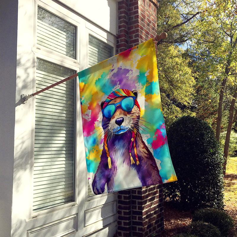 Drapeau de maison de loutre hippie