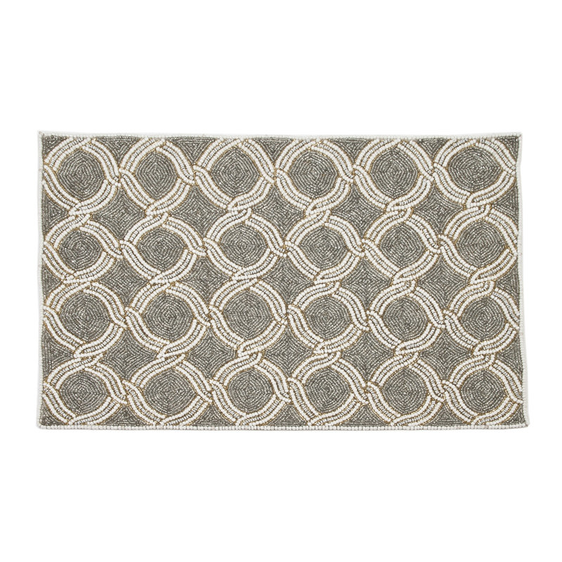 Silver Gray Art Deco Placemat