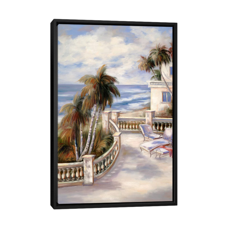 « tropical xvi », impression sur toile, H 26 po x l 18 po x P 1,5 po, Toile avec cadre noir, Pas de tapis