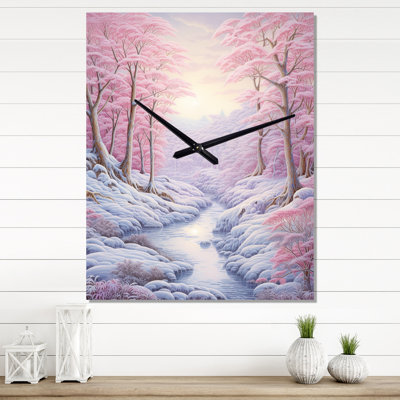 Anzovino - Horloge murale neige surdimensionnée