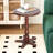 15.75 Inch Round Small End Table, Wooden Pedestal Side Coffee Tables, Vintage Accent Nightstand For Living Room, Bedroom, Entryway (Walnut)-1692512191