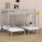 Bunk Bed, Triple Bunk Bed Frame With Built-In Shelf And 2 Side Ladder-645792450