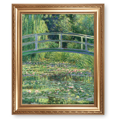 The Water-Lily Pond by Claude Monet Framed Size: inches,Image Size: inches World Classic Reproductions For HomeDecor,Wide Gold Frame