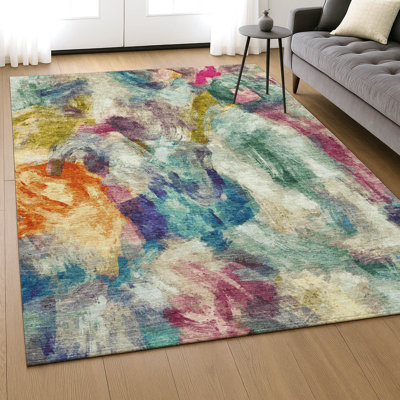 Tapis abstrait lavable à la machine de qualité supérieure Mayfield AMF2204