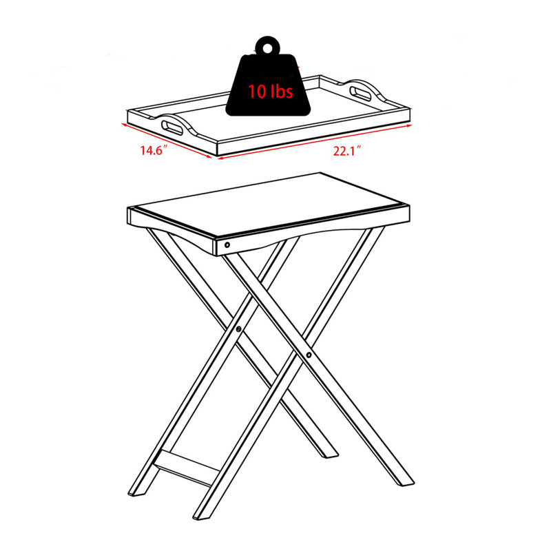 Folding Butler Tray Table