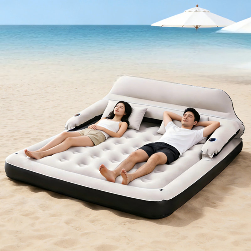 25cm Air Bed, Inflatable Air Mattress with Backrest