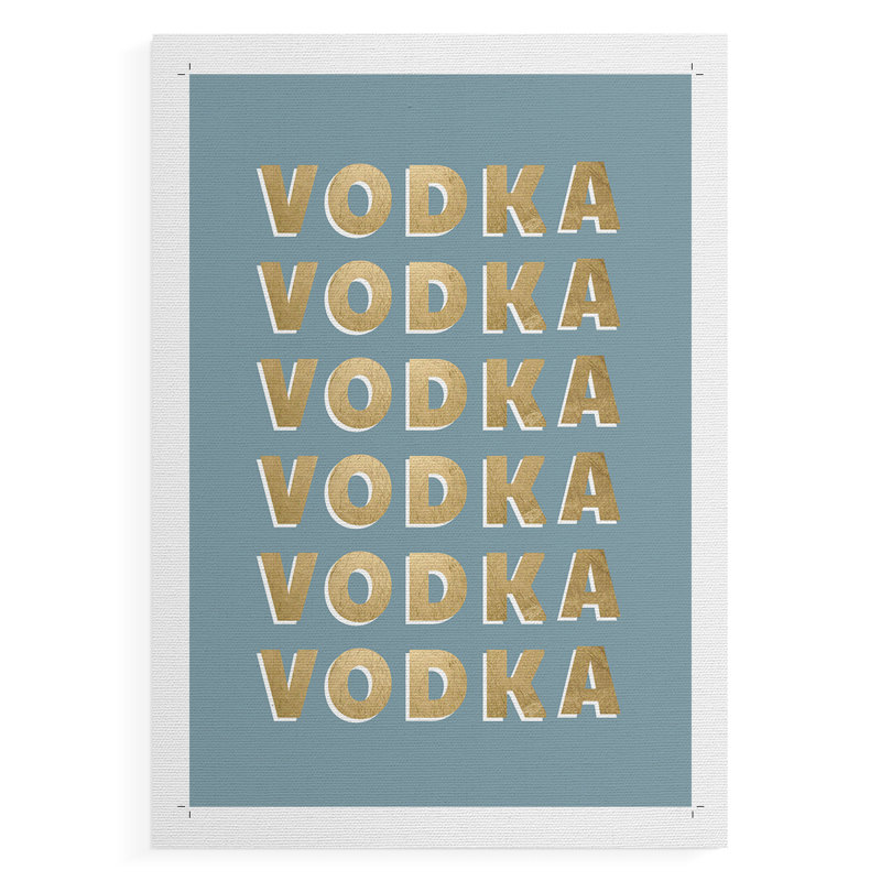 Vodka - Impression sur toile seulement - NON-CADRE, H 18 po x l 12 po