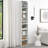 8-Tier Media Tower Rack, CD DVD Slim Storage Cabinet With Adjustable Shelves, Tall Narrow Bookcase Display Bookshelf For Home Office,Multi-Functional Double-Decker Bookcase-564350006