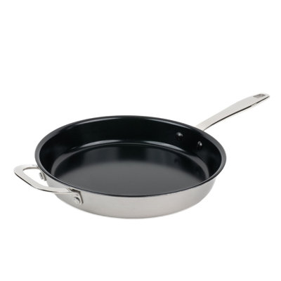 Alva Maestro 11" Nonstick Stainless Steel Frying Pan — Induction & Oven Safe