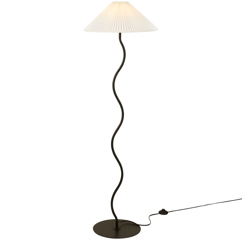 Wave Squiggle Floor Lamp In Black