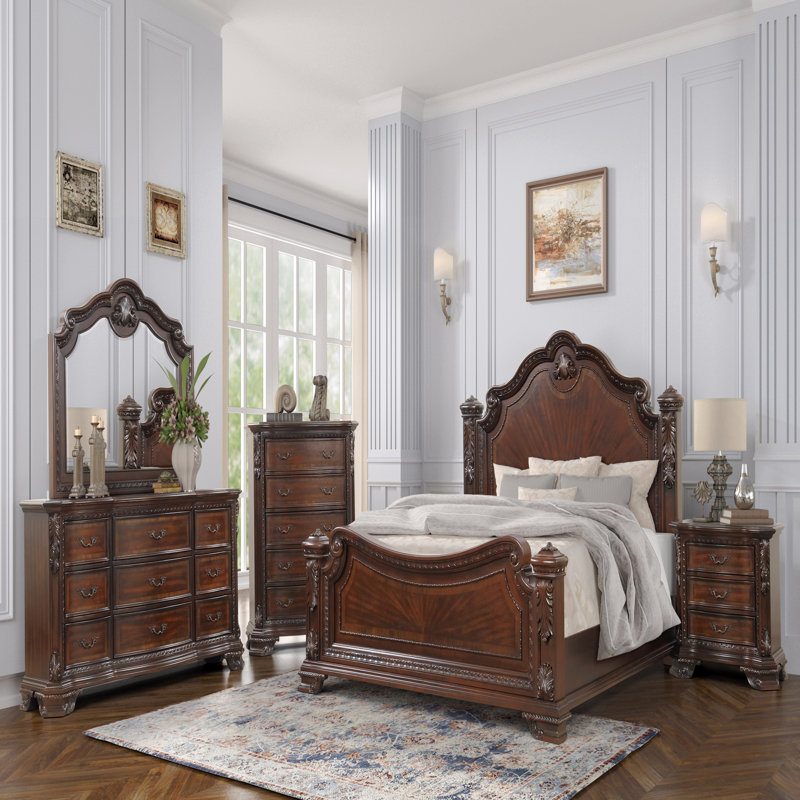 Miroir de style traditionnel avec cadre en bois