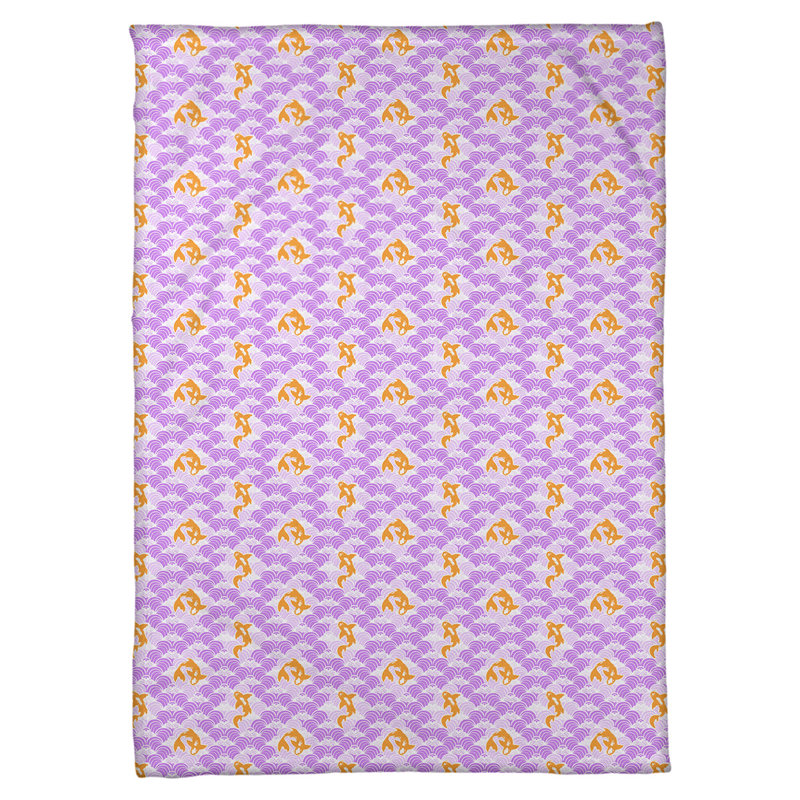 Couverture polaire Katelyn Elizabeth Koi, l 62,5 po x L 82,5 po, Mauve