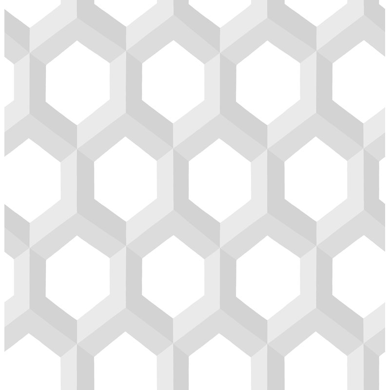 Papier peint hexagonal 33 'x 20,5 "Eclipse, Noir