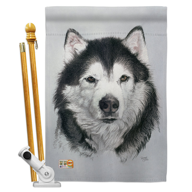 Double Sided 40.00 in. H x 28.00 in. W Polyester Flag set