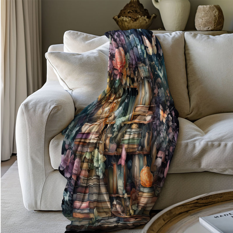 Couverture Dreamy Bibliophile's Hideaway, L 60 po x L 80 po