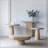 Durable Magnesium 20x20x24 Inch Cream Square Side Table with Versatile Pedestal Base for Modern Interiors